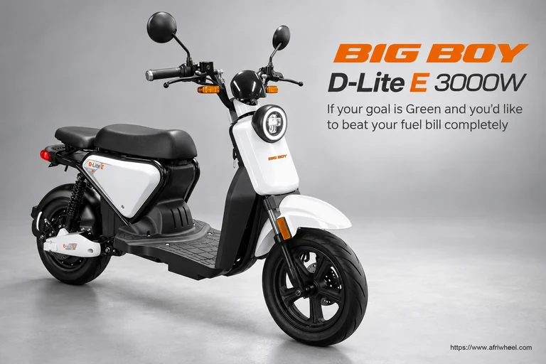 Big Boy D-Lite E 3000W in white, front three-quarter studio view