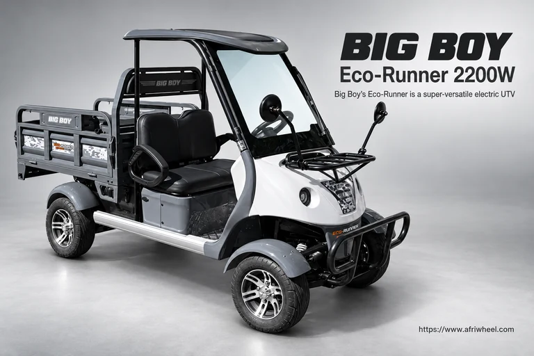 Big Boy Eco-Runner 2200W in white and grey, front three-quarter studio view