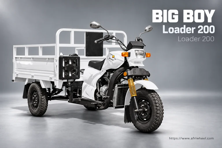 Big Boy Loader 200 in white, front three-quarter studio view