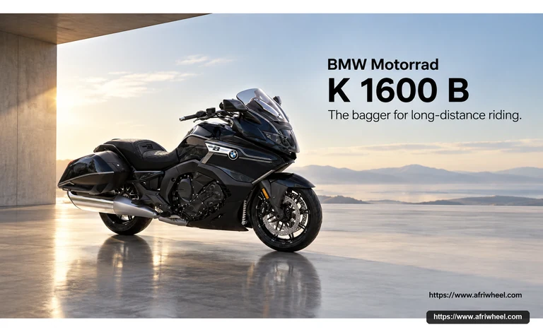 BMW Motorrad K 1600 B Blackstorm metallic hero front three quarter production view