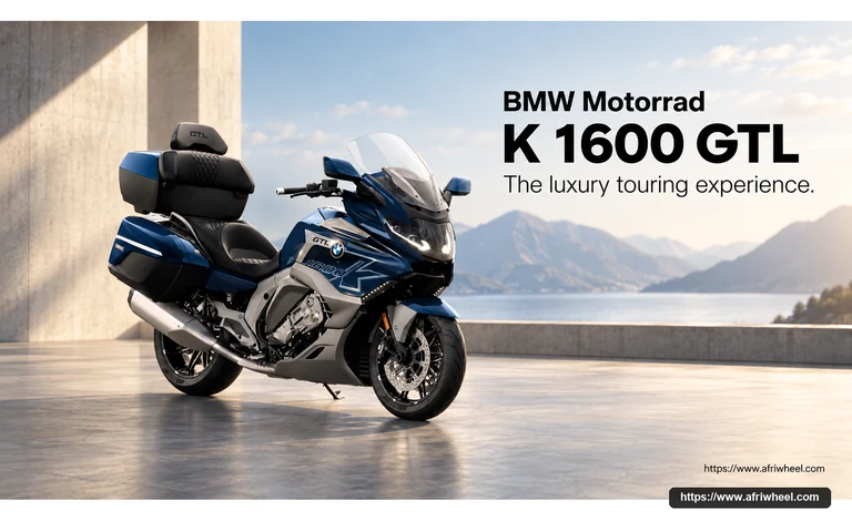 BMW Motorrad K 1600 GTL Blackstorm metallic hero front three quarter production view