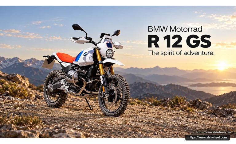 BMW Motorrad R 12 G/S Light White / Racing Blue / Red hero front three quarter production view