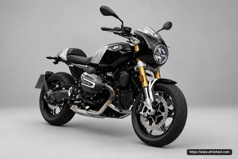 BMW Motorrad R 12 Blackstorm metallic hero front three quarter production view