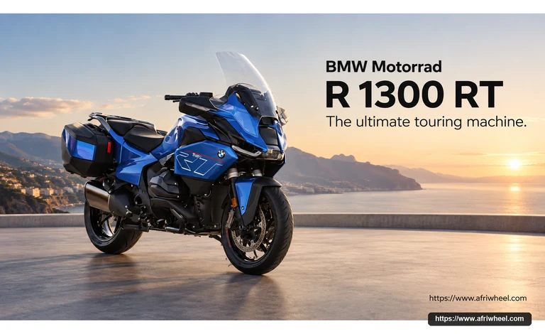 BMW Motorrad R 1300 RT Blackstorm metallic hero front three quarter production view