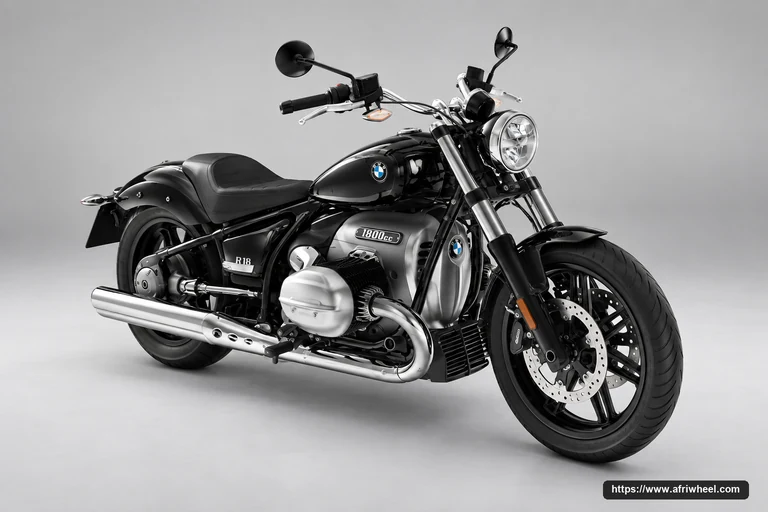 BMW Motorrad R 18 Blackstorm metallic hero front three quarter production view