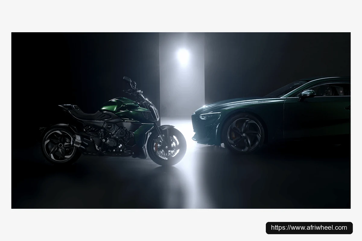 Ducati Diavel for Bentley official South African reference hero three quarter