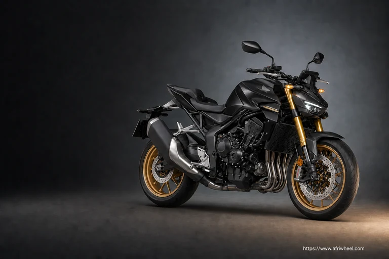 Honda CB1000SP Hornet in Graphite Black front-right three-quarter studio hero