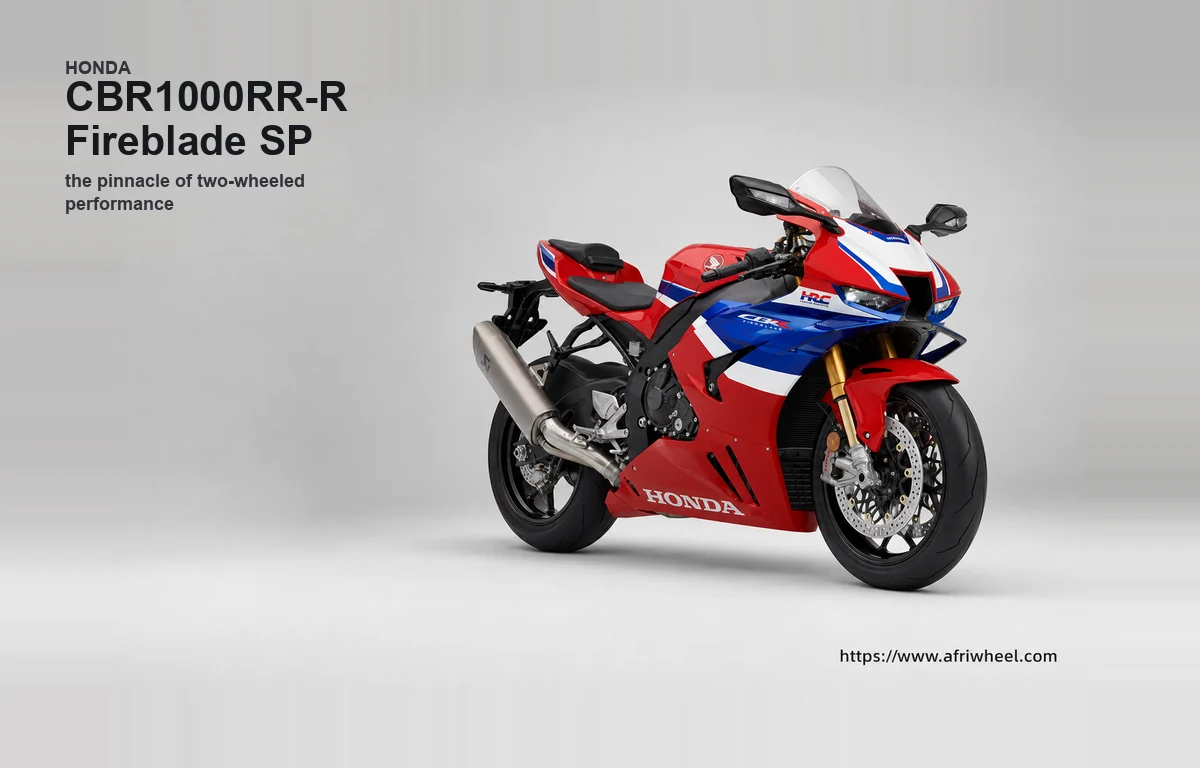 Honda CBR1000RR-R Fireblade SP in Tricolour front three-quarter studio hero
