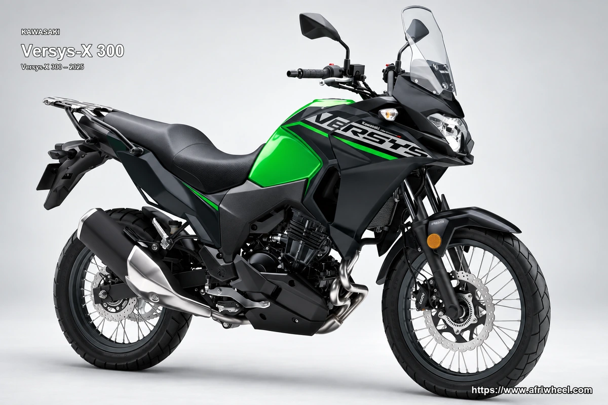 Kawasaki Versys-X 300 hero front three quarter production view