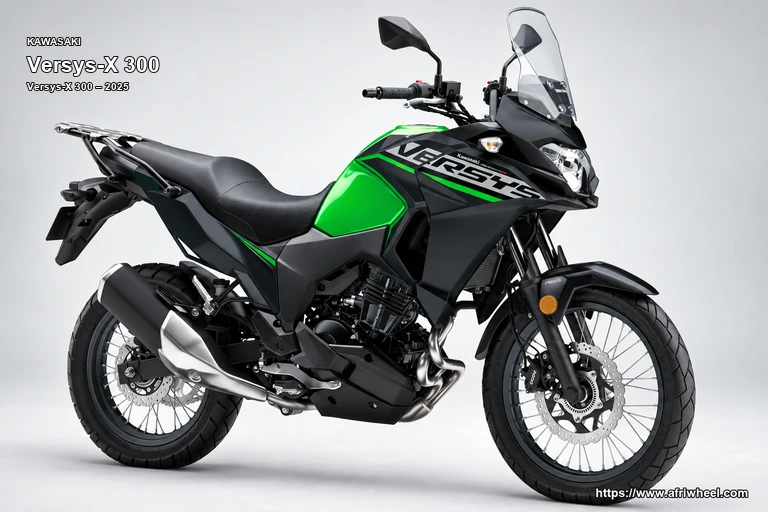 Kawasaki Versys-X 300 hero front three quarter production view
