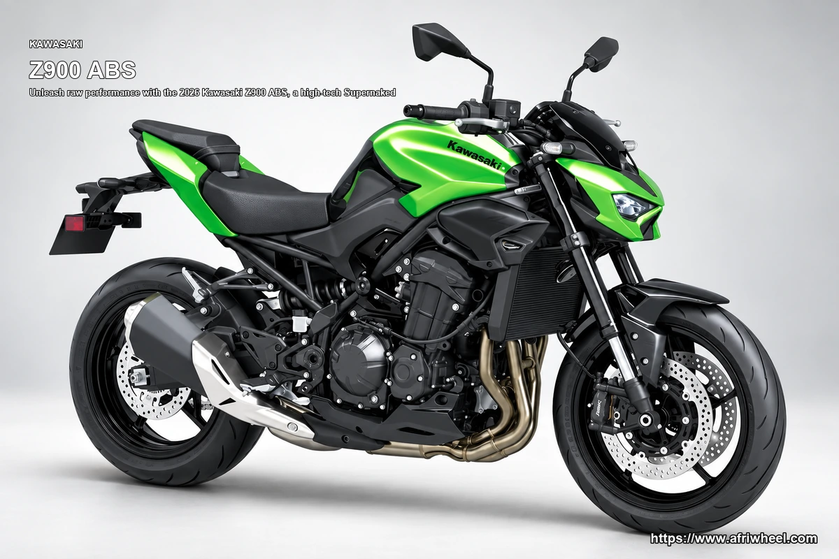 Kawasaki Z900 ABS hero front three quarter production view