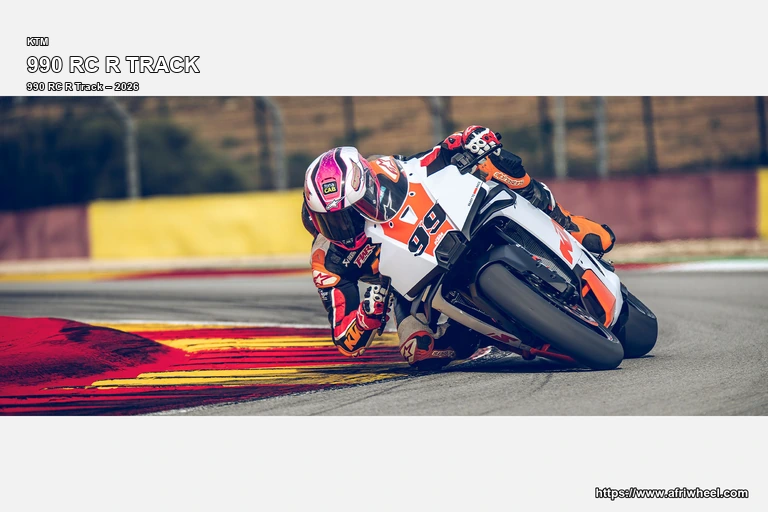 KTM 990 RC R Track Orange / Black hero front three quarter production view