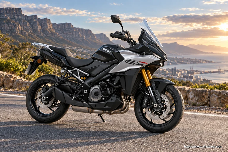 GSX-S1000GX Glass Sparkle Black front three-quarter hero view