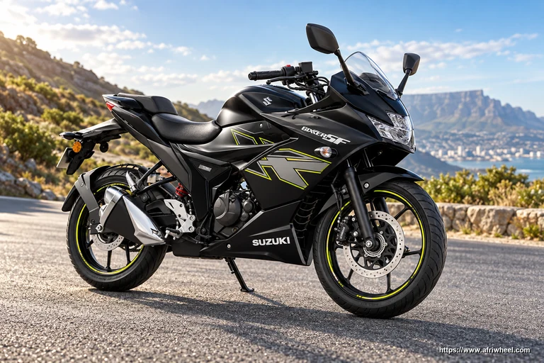 GSX150F Metallic Mat Black front three-quarter hero view