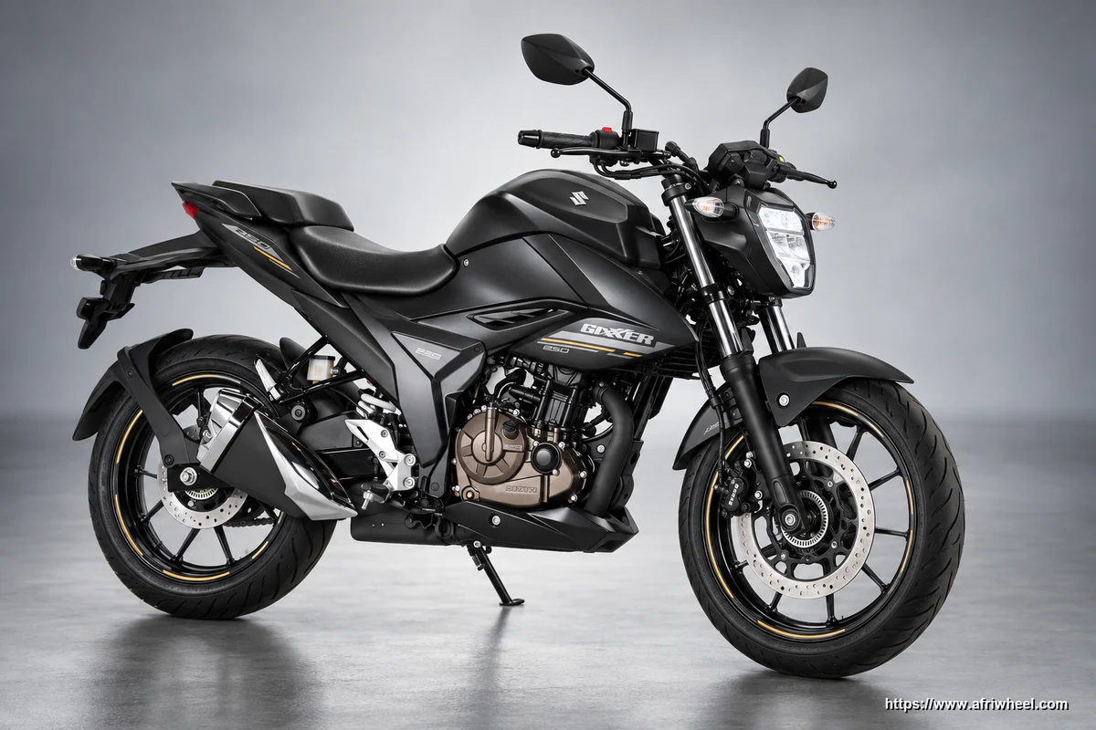 GSX250D Metallic Mat Black front three-quarter hero view