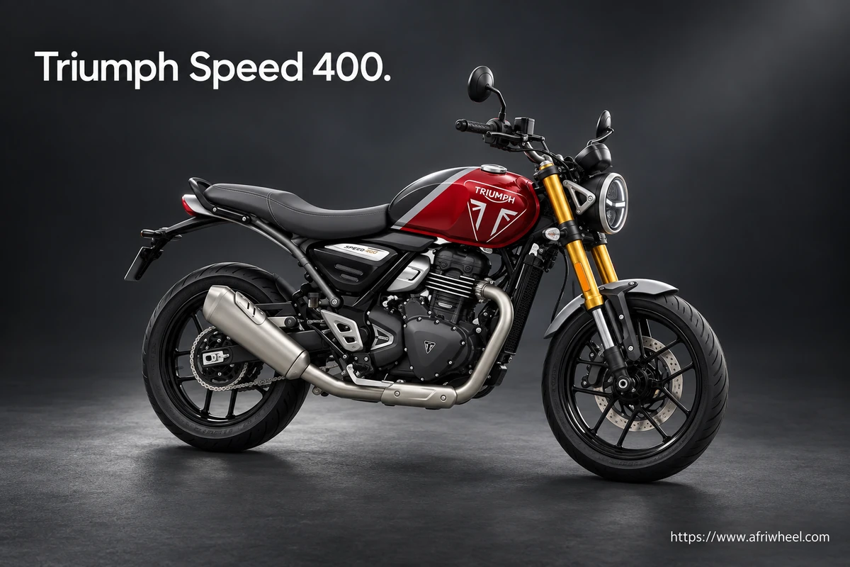 Triumph Speed 400 official South African reference hero three quarter